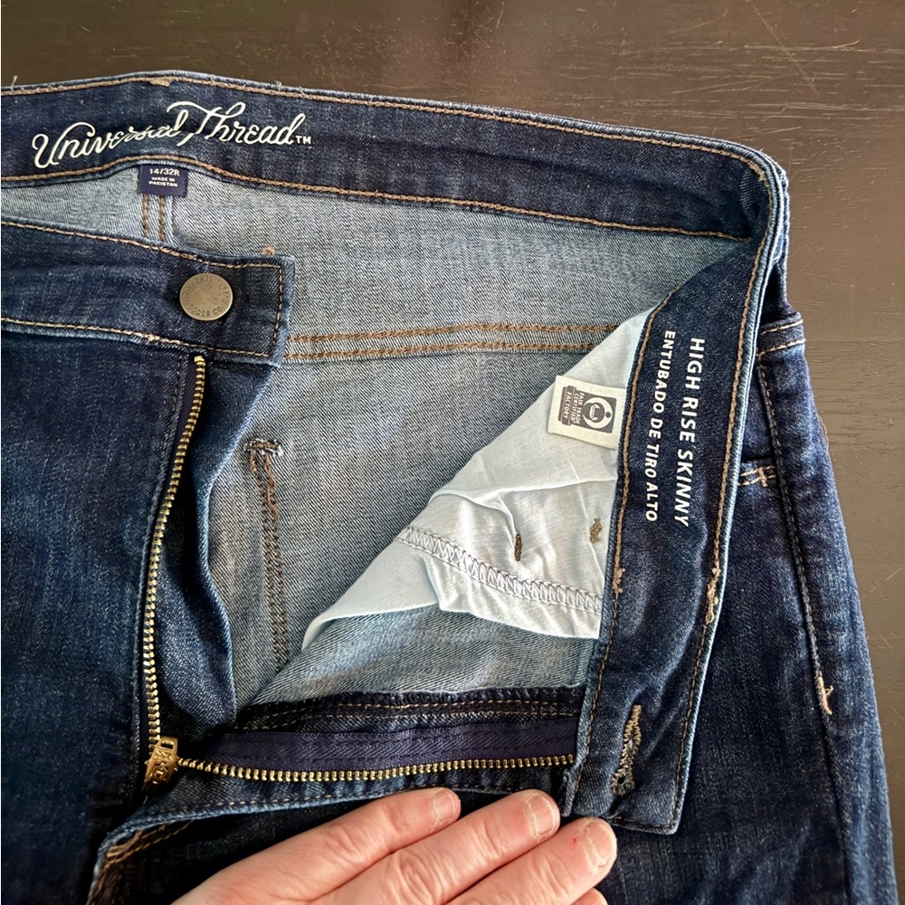 Universal Thread High Rise Skinny Jeans - Dark Blue